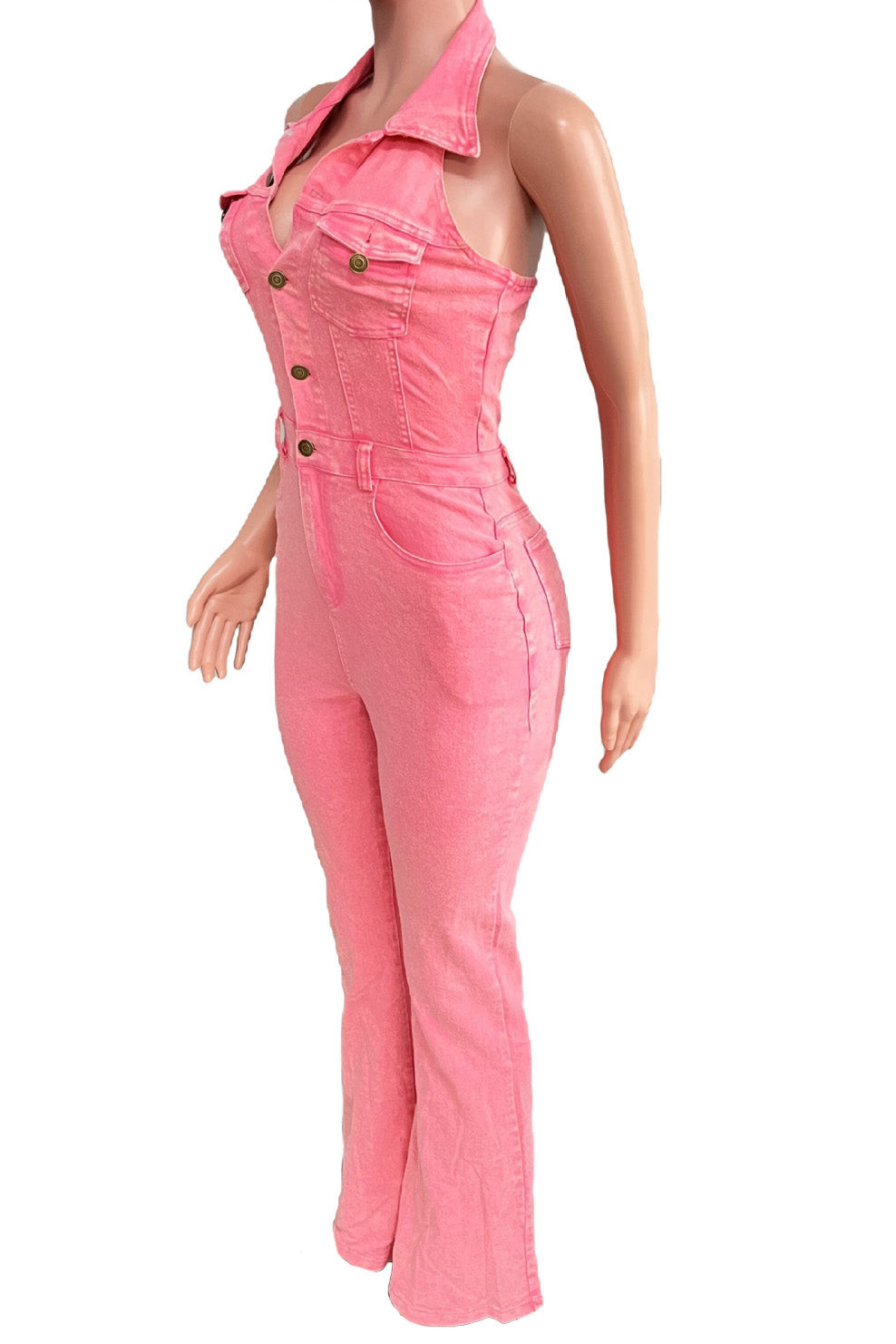 Sleeveless Denim Jumpsuit Lavish Daily