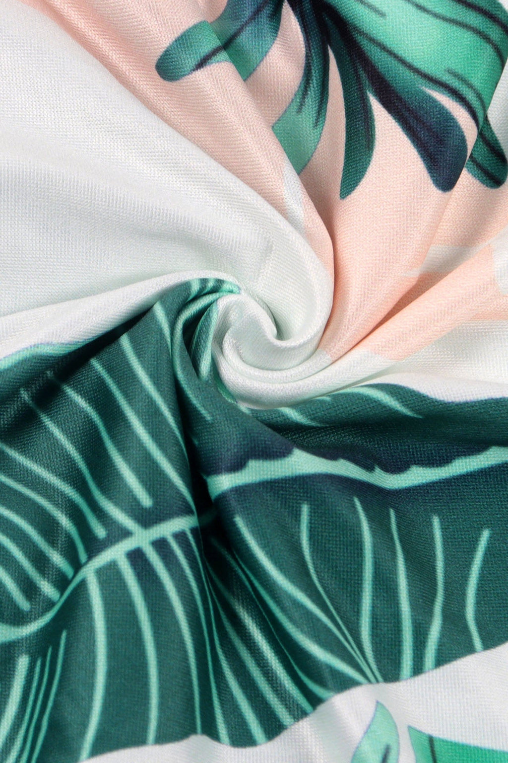 Long Strapless Dress With Slits and Tropical Print Lavish Daily