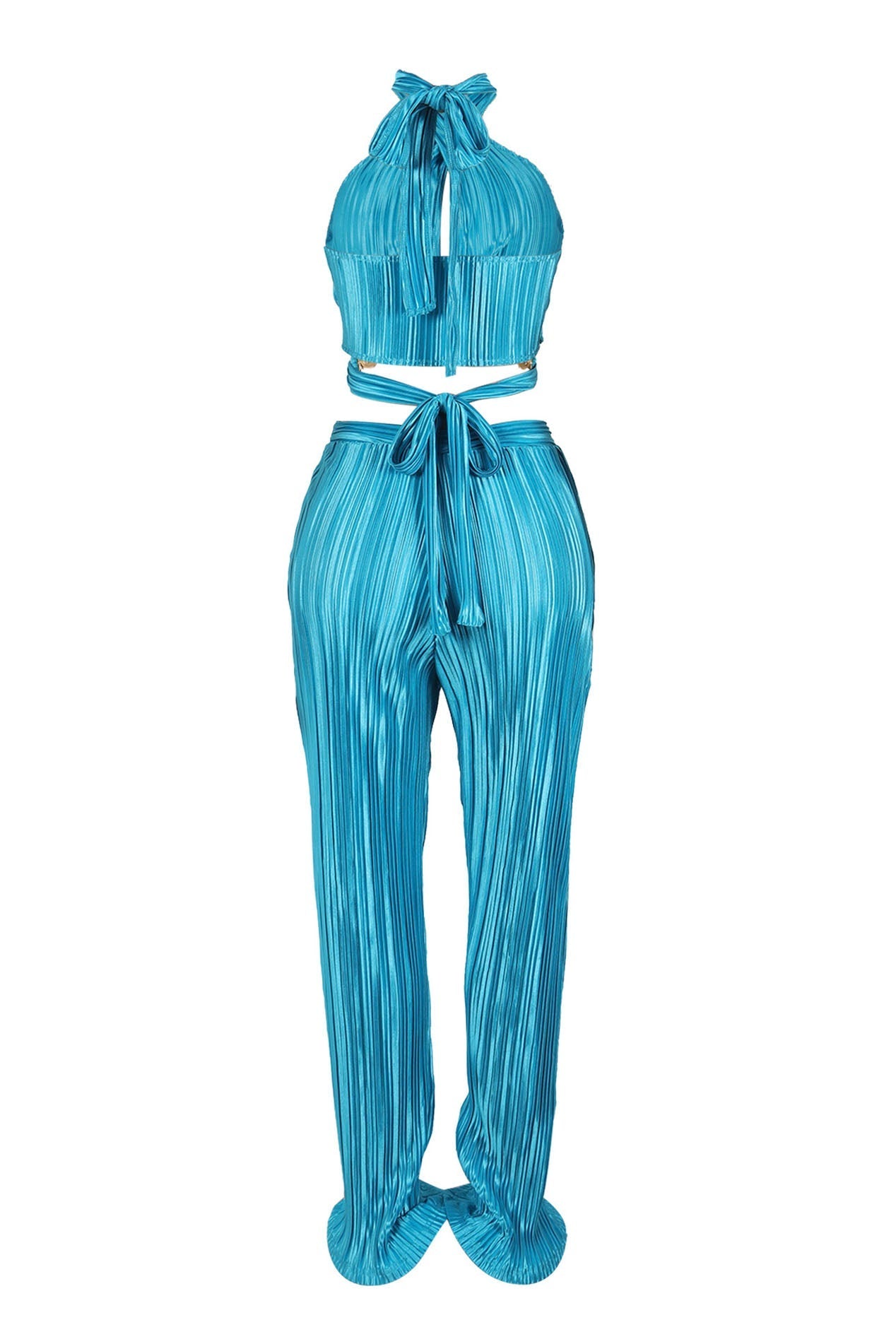 Tie-wrap Halter Backless Pant Sets Lavish Daily