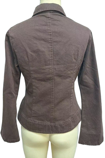 Fitted Zip-Front Utility Jacket Lavish Daily