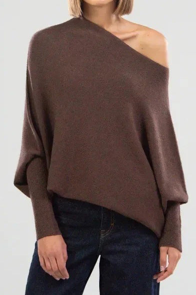 Solid Crew Neck Long Sleeve Top Lavish Daily
