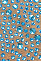 Sheer Mesh Rhinestone Slim Fit Dress LavishDaily