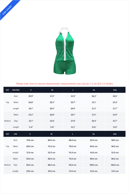 Striped Polo Collar Button-Front Top & Shorts Set Lavish Daily