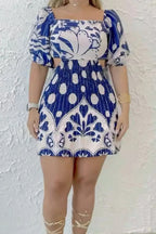 Floral Print Backless Cutout Mini Dresses Lavish Daily