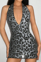 Deep V Backless Mini Dress Lavish Daily