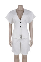 Belted Dolman Sleeve Top & Midi Pants Set Lavish Daily