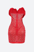 Rhinestone Bodycon Mini Dresses Lavish Daily