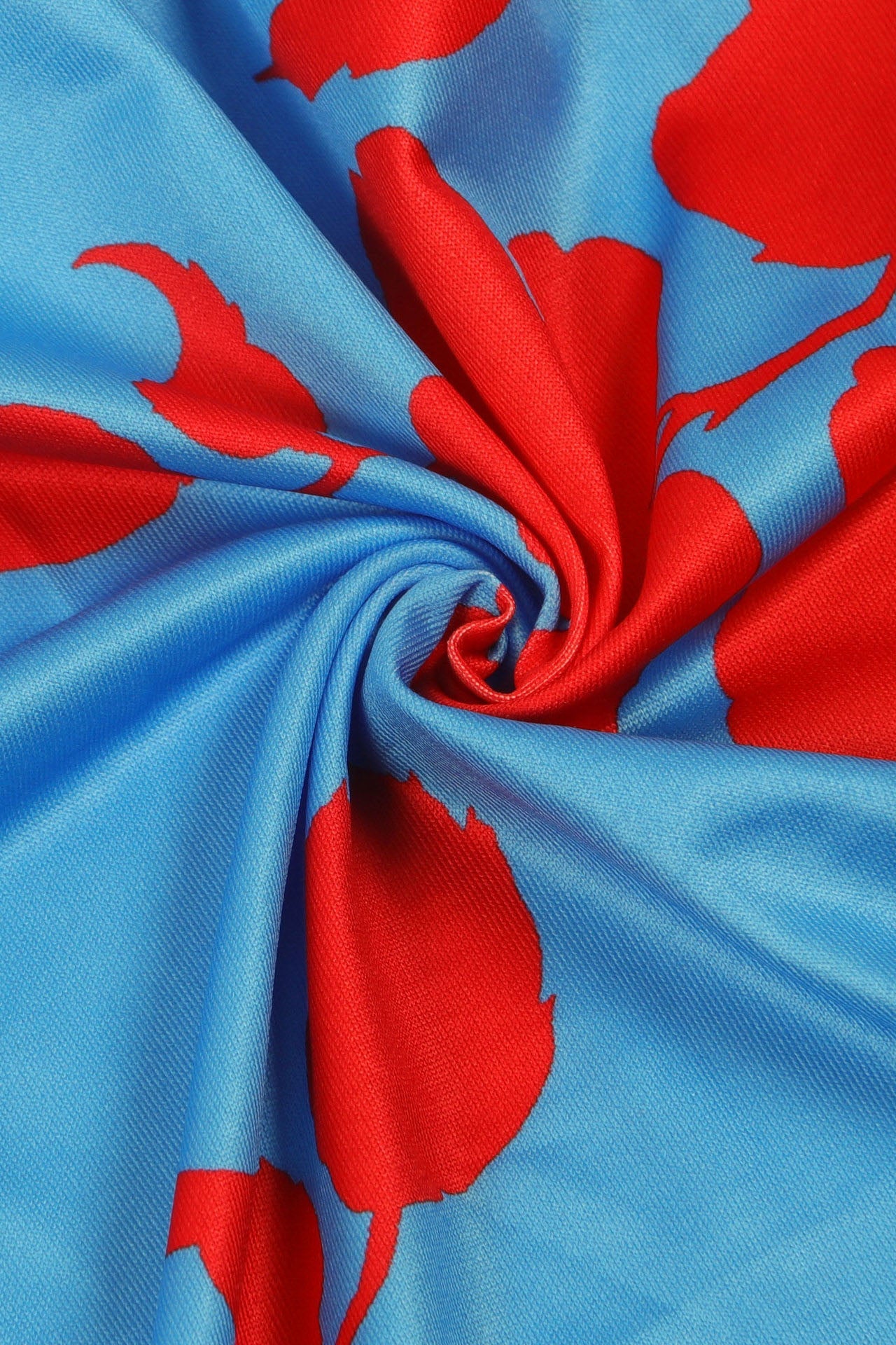 Long Strapless Dress With Slits and Tropical Print Lavish Daily