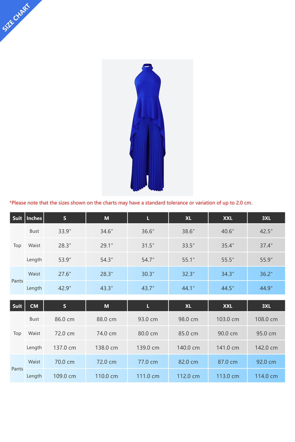 Halter Tunic Top & Pleated Pants Set Lavish Daily