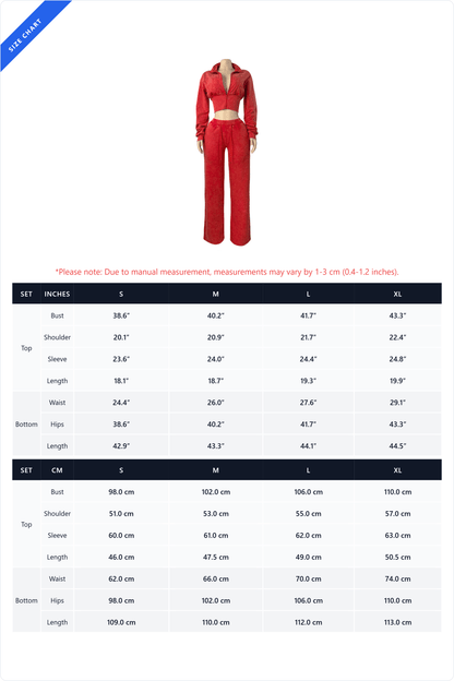 Washed Cropped Zip Jacket Wide Leg Pants Set Lavish Daily
