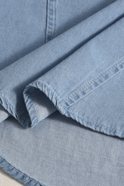 V Neck Sleeveless Denim Dress Lavish Daily