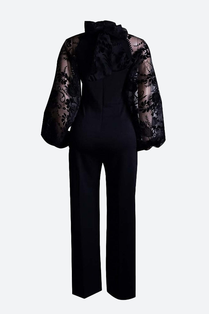 Long Sleeve Slim Fit Chic Straight Jumpsuit Lavish Daily