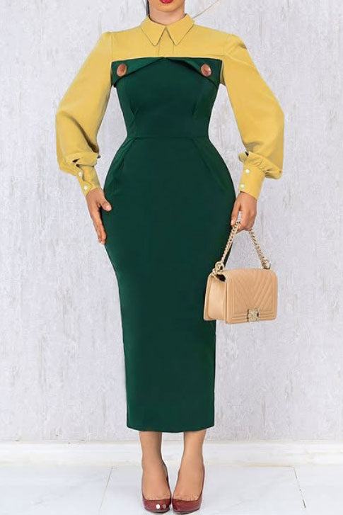 Green and Lemon Dress Lavish Daily