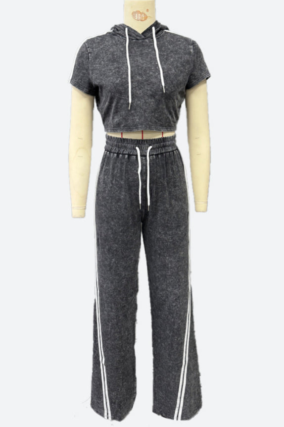 Washed Hoodie and Pants Casual Comfy Set Lavish Daily