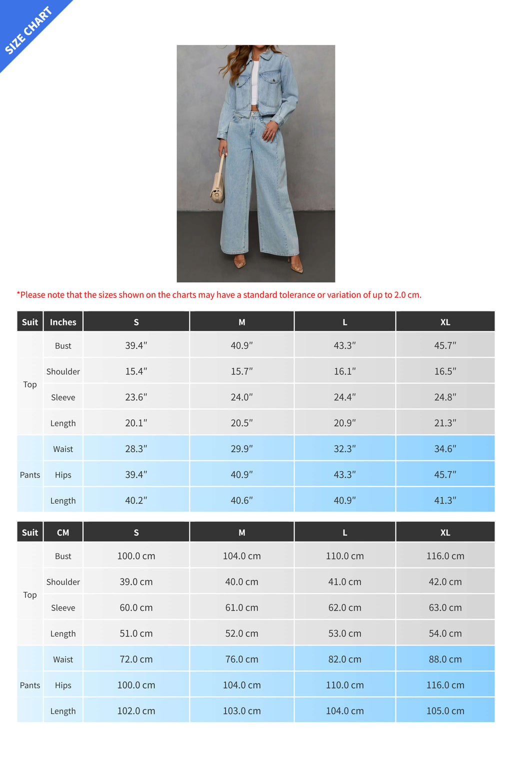 Loose Denim Jacket & Pants Set Lavish Daily