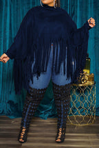 Plus Size Fringe Poncho Lavish Daily