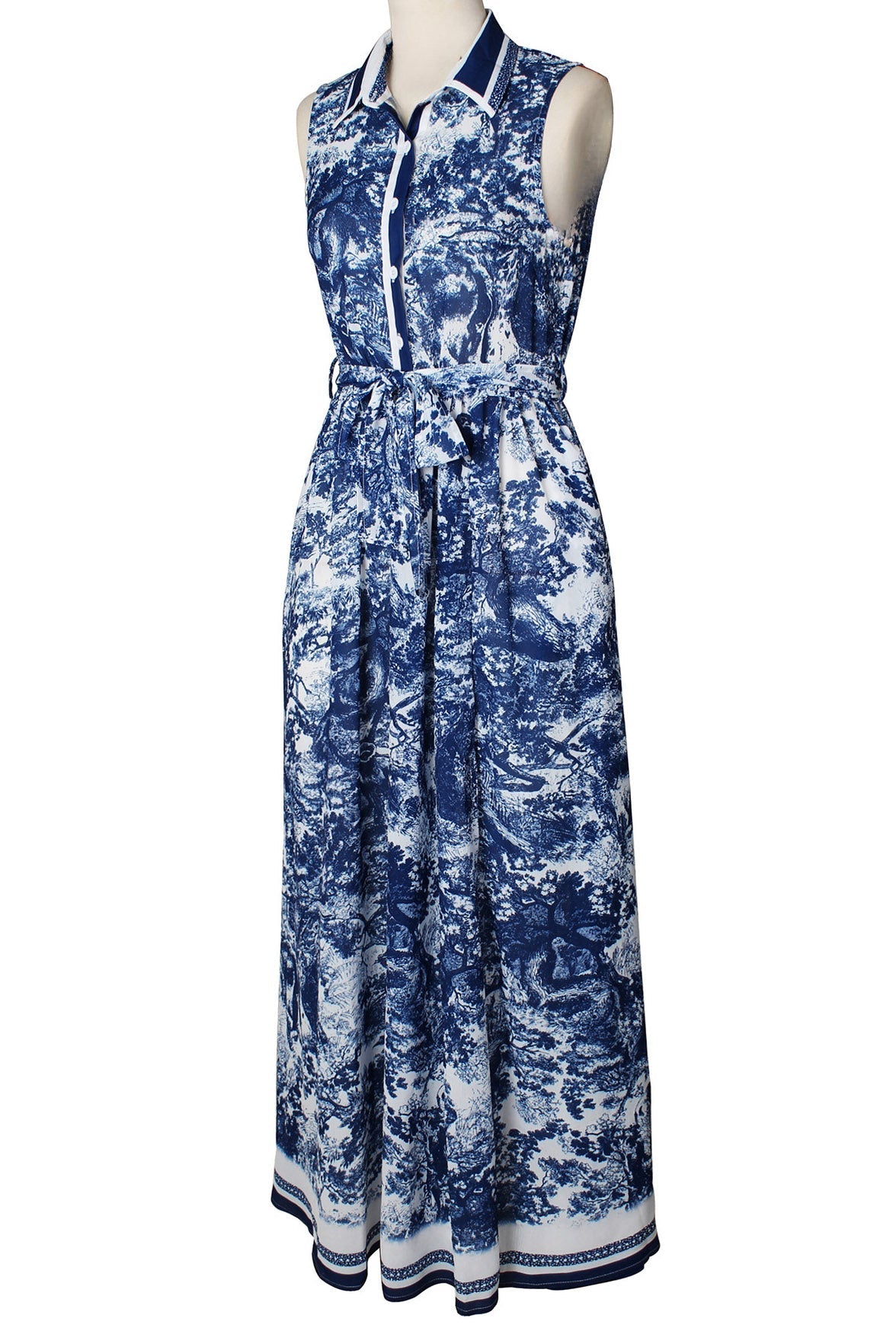 Button Down Shirt Maxi Dress Lavish Daily