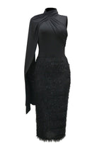 Sleeveless Round Neck Fuzzy Panel Maxi Dress Lavish Daily