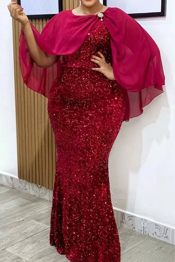 Sequin Evening Maxi Dress Lavish Daily