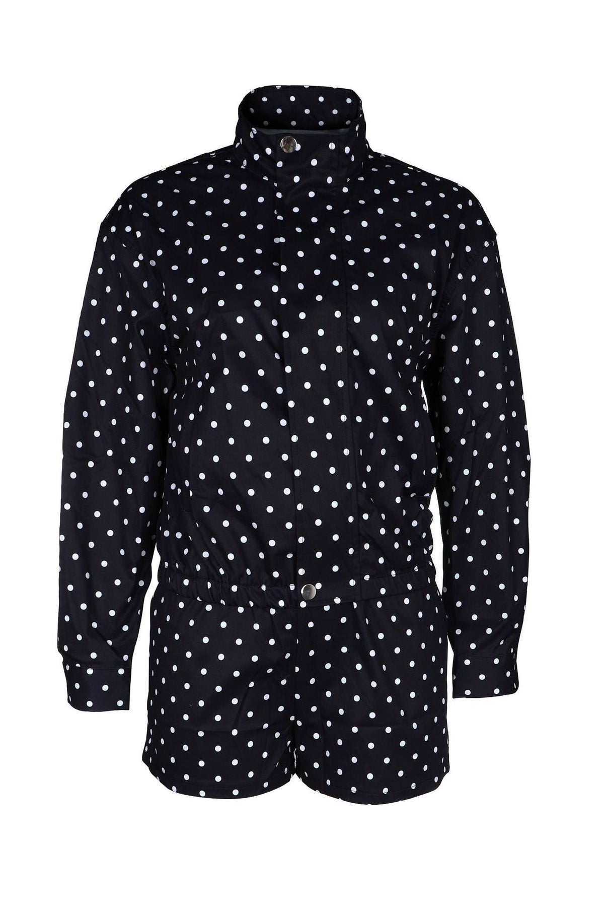 Polka Dot Zip-Up Jacket & Shorts Set Lavish Daily