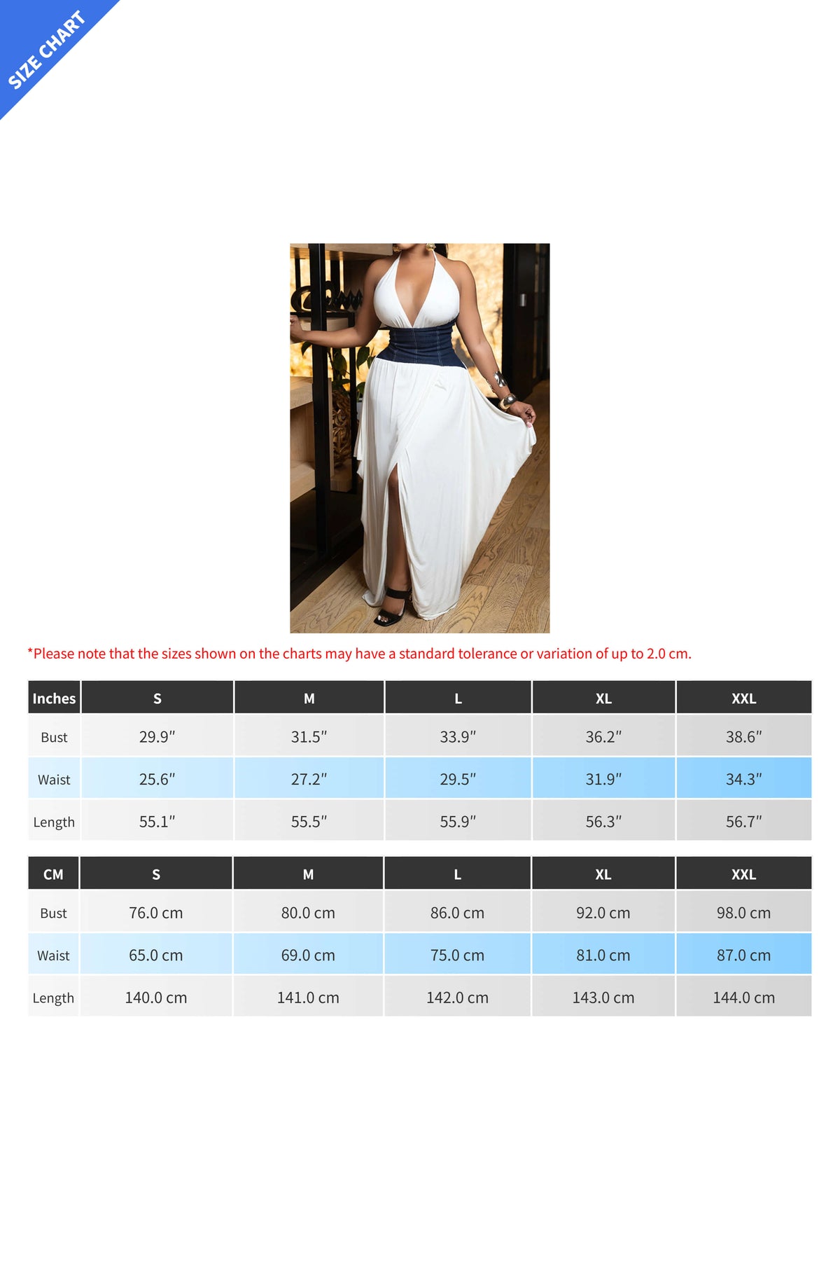 Slim Fit Denim Patchwork Deep V Slit Dress Lavish Daily
