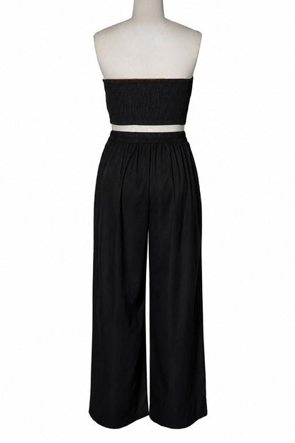 Asymmetrical Bandeau Pant Set Lavish Daily