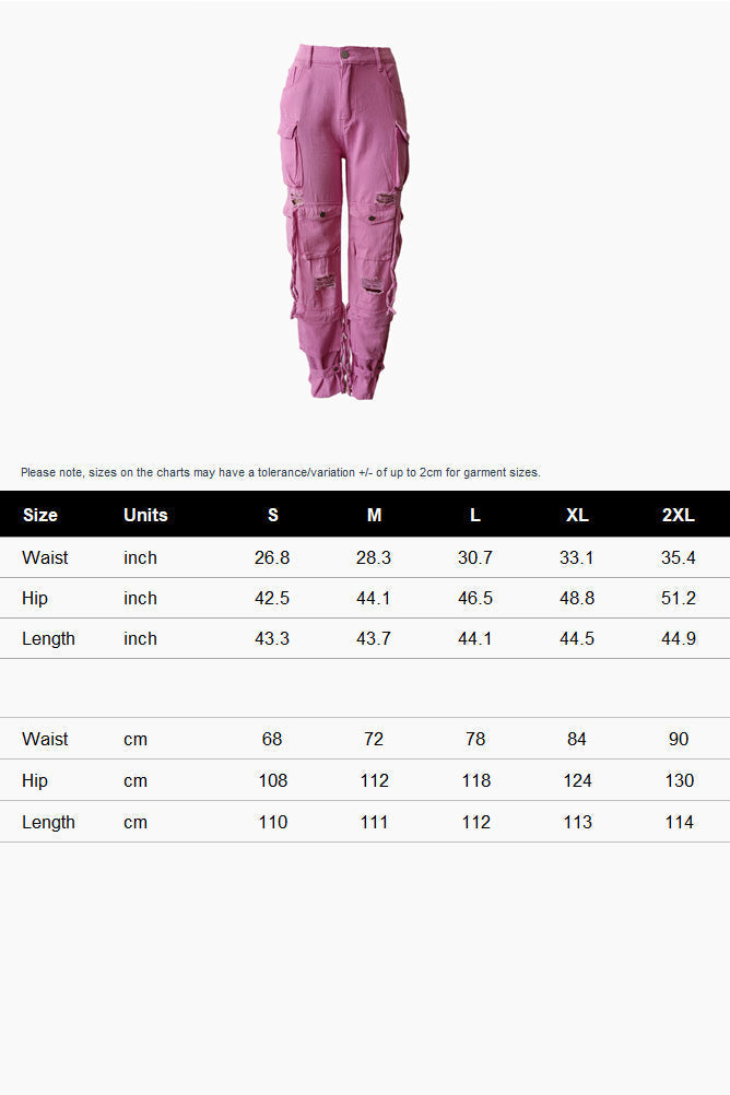 Ripped Wide-leg Jeans Lavish Daily