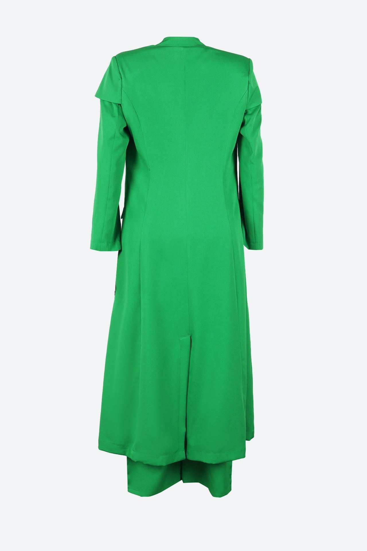 Solid Color Notch Lapel Long Suit Two-Piece Set Lavish Daily