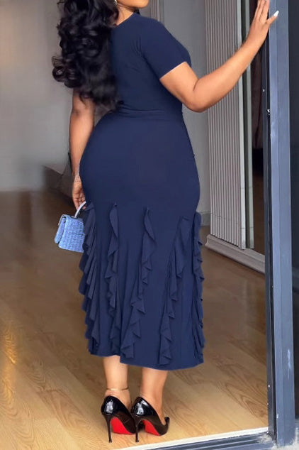 Elegant Slim-Fit Stretch Midi Dress Lavish Daily