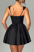 Strap Backless Fit & Flare Mini Dress Lavish Daily
