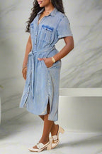 Denim Shirt Dress Lavish Daily