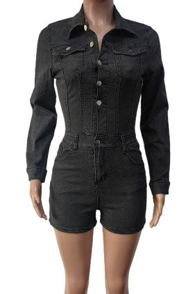 Denim Romper Lavish Daily
