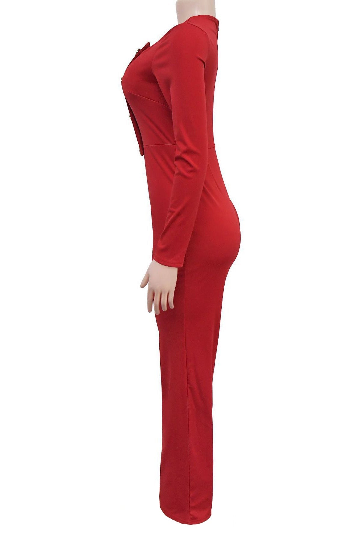 Asymmetrical Tailored Wide-Leg Jumpsuit Lavish Daily