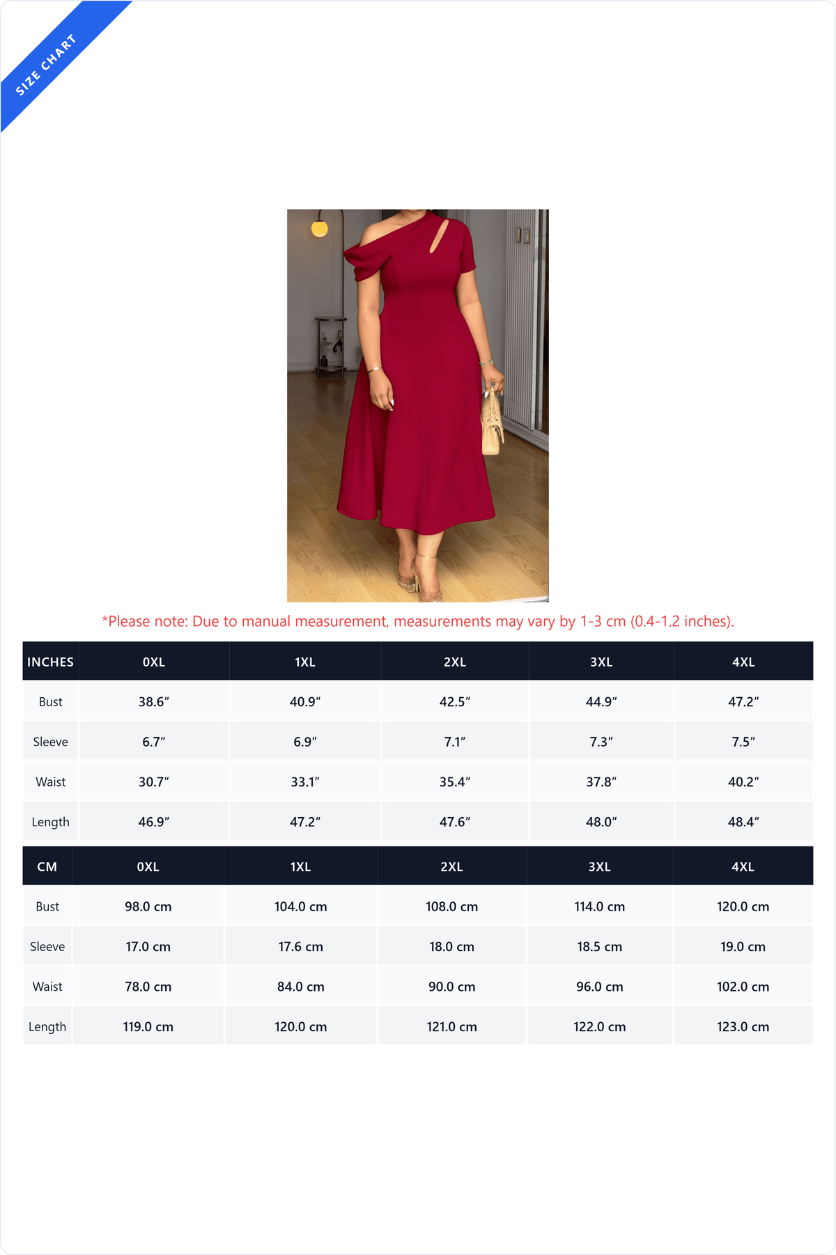 Plus Size Asymmetrical Cutout A-Line Midi Dress Lavish Daily