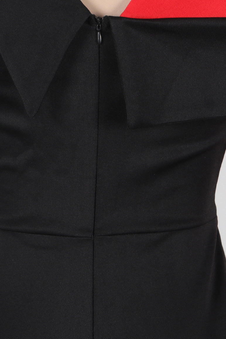 Asymmetrical Color Block Bodycon Dress Lavish Daily