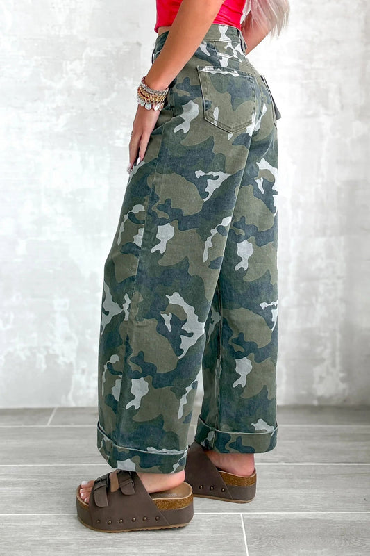 Baggy Wide Leg Camo Pants Lavish Daily
