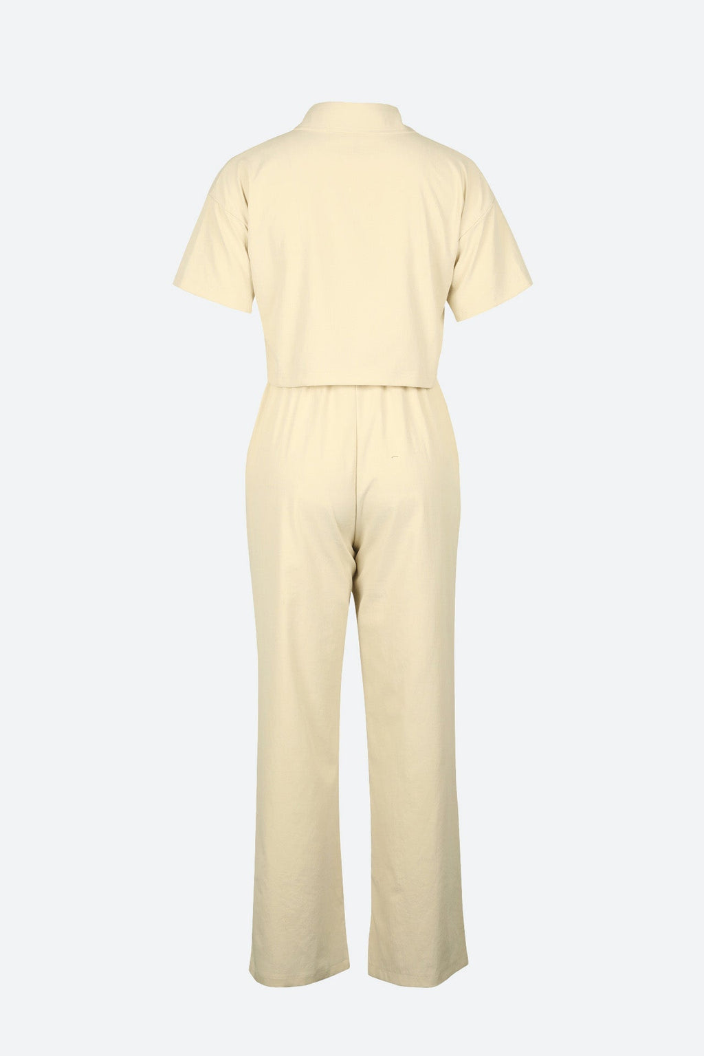 Short Sleeve Crop Top Wide Leg Pants Sets Lavish Daily