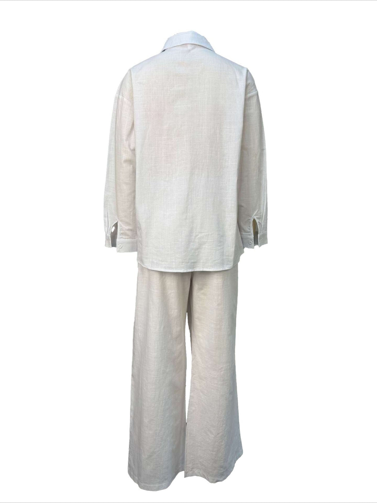 Relaxed Shirt & Wide Leg Pants Set Lavish Daily