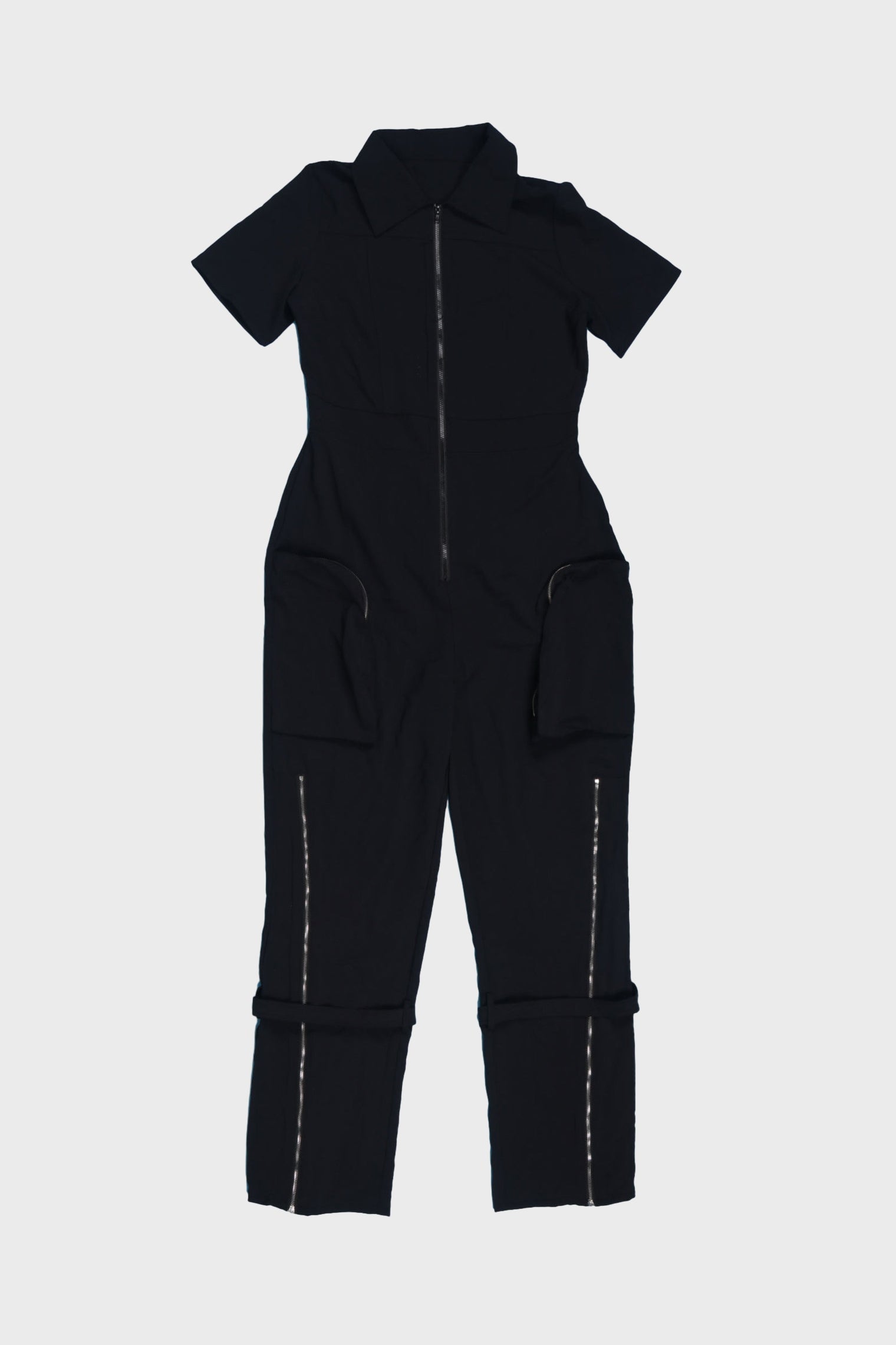 Zipper Cargo Jumpsuit Lavish Daily