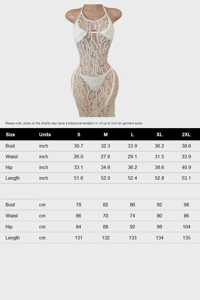 Fishnet Sleeveless Maxi Dress Set Lavish Daily