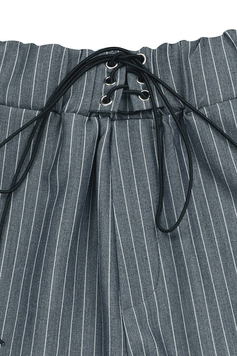 Striped Tie Front Shirt & Shorts Set Lavish Daily