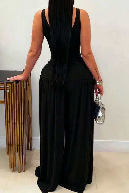 Embellished Cutout Wide Leg Jumpsuit Lavish Daily