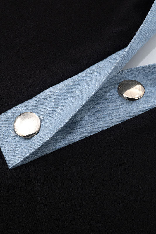 Black Denim Romper Lavish Daily