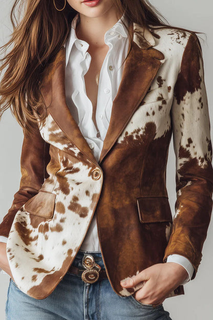 Single Button Slim Fit Long Sleeve Jacket Lavish Daily