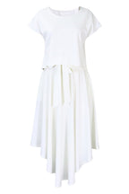 Solid Top & A-Line Midi Skirt Lavish Daily