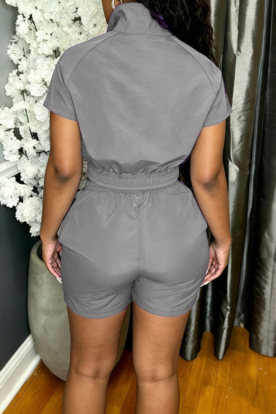 Contrast Piping Zip-Up Track Set Lavish Daily