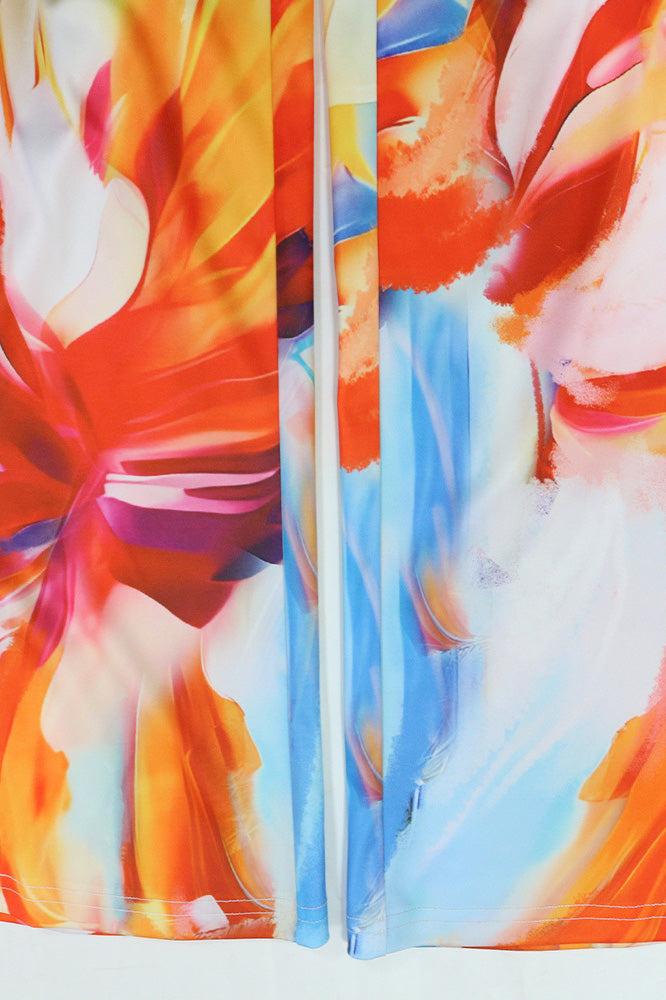 Printed Tube Top & Pants Two-Piece Set Lavish Daily