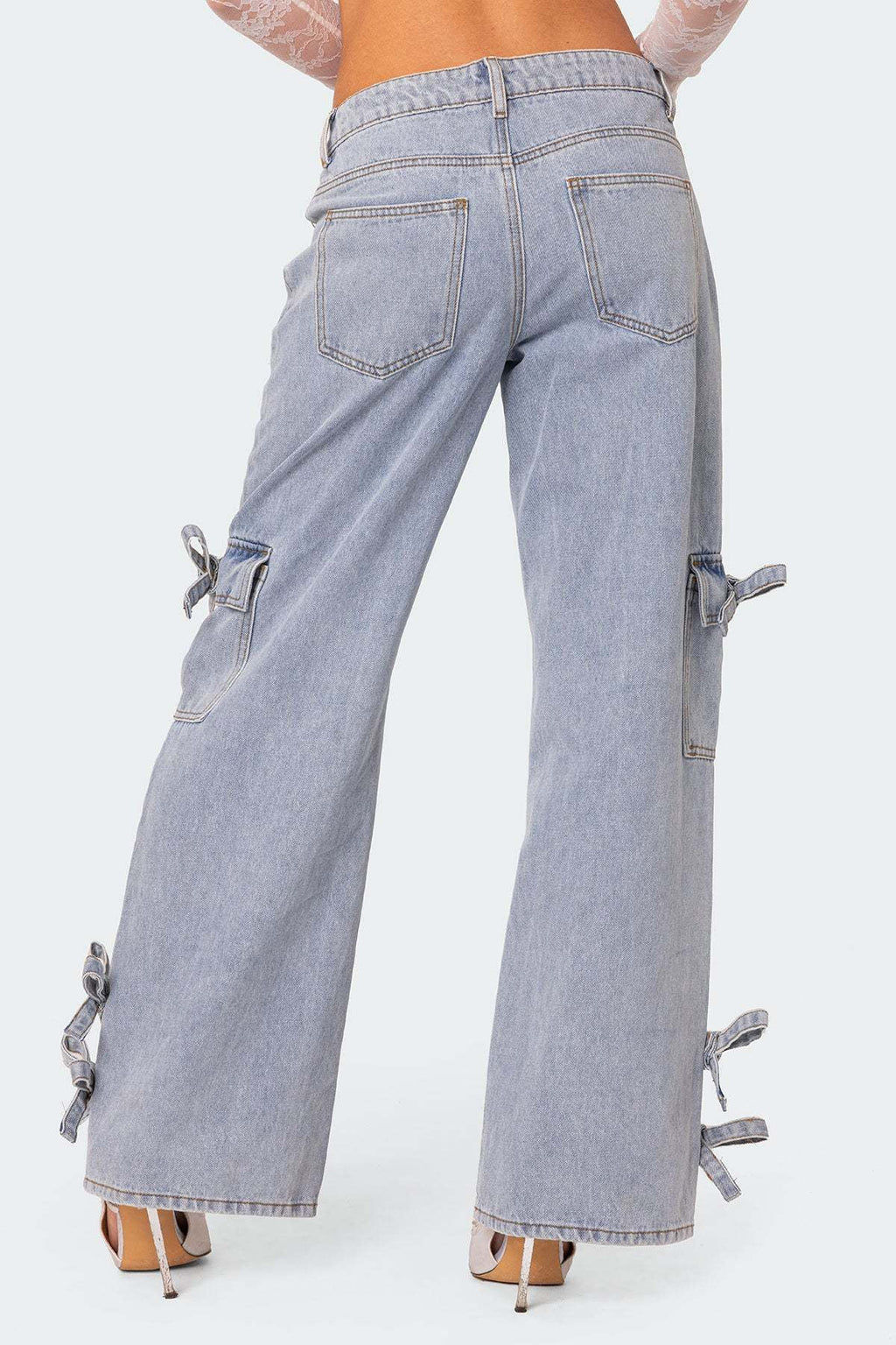 Low Rise Wide Leg Cargo Jeans Lavish Daily