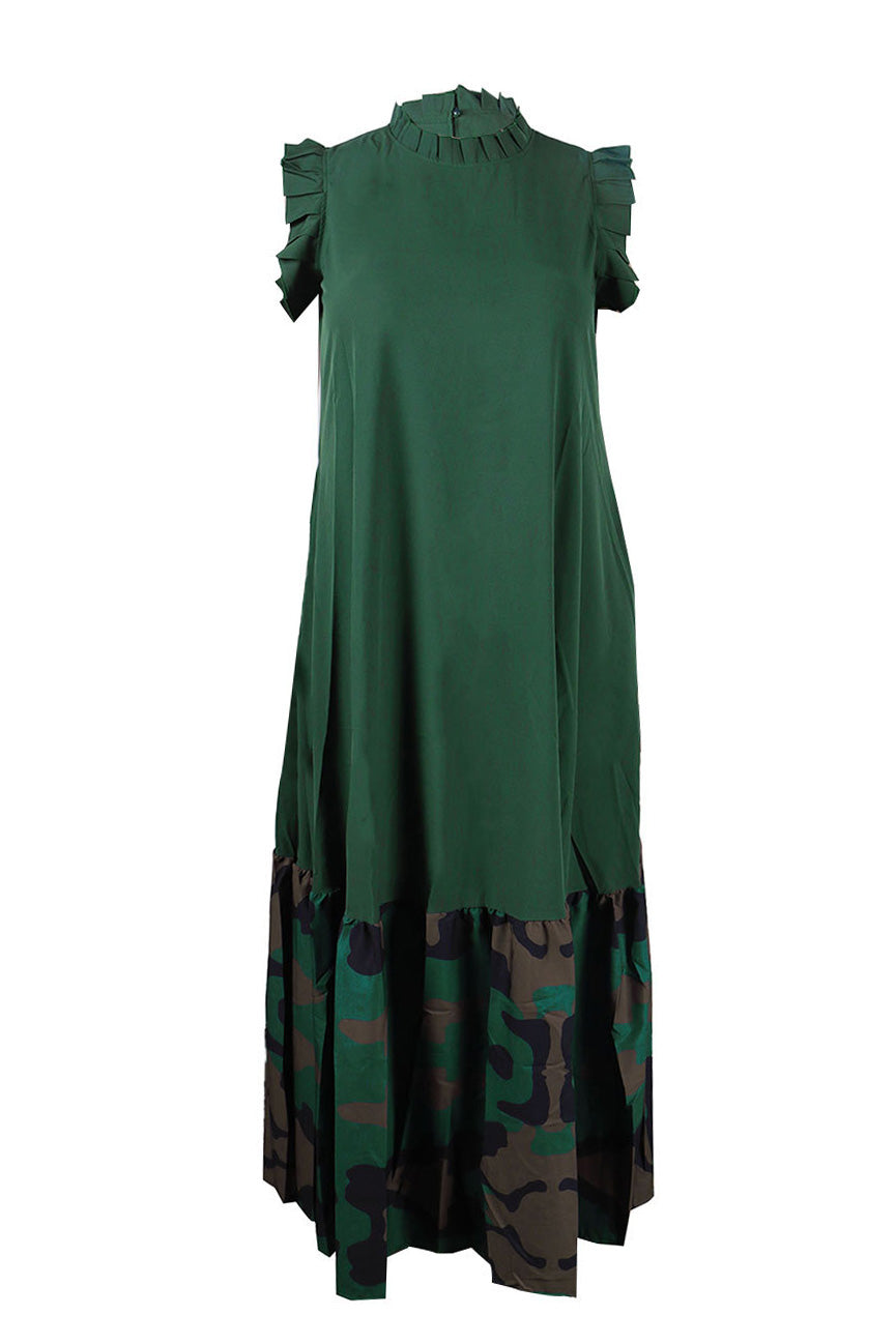 Maxi Dress With Ruffle Sleeve Lavish Daily