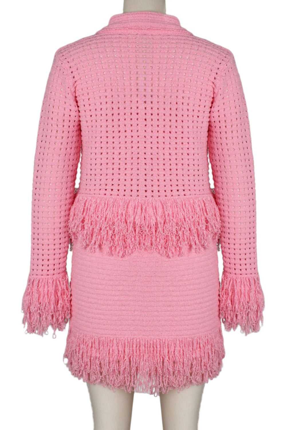 Knitted Fringe Skirt Set Lavish Daily